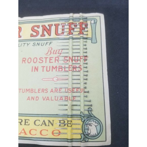 RARE Tobacciana Rooster Snuff Advertising Promo Giveaway Sewing Pins 1920s - Picture 3 of 4